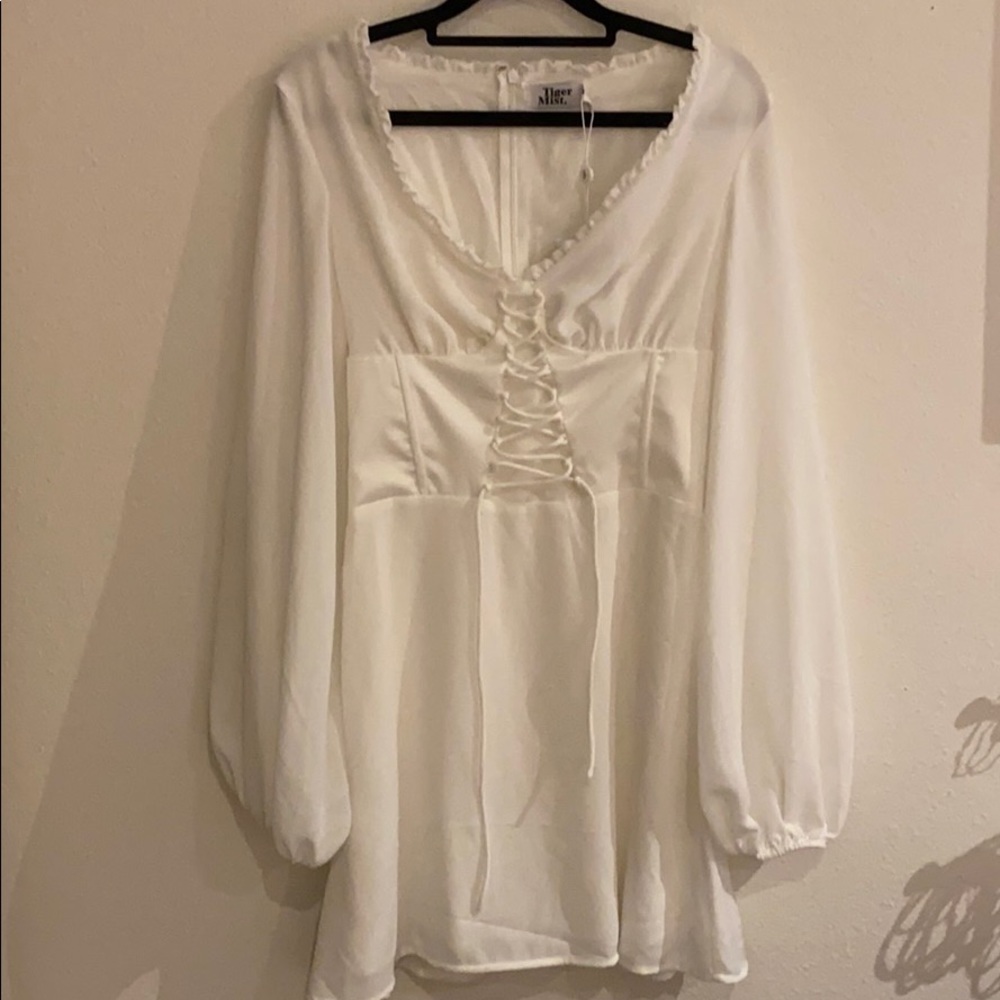 Tiger mist white dress